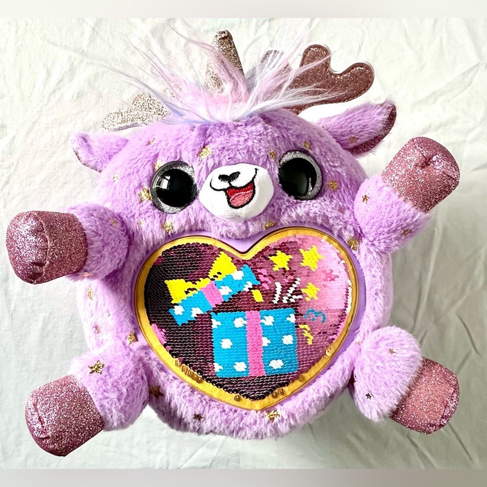 ZURU Rainbocorns Epic Golden Egg Reindeer Plush Toy – Purple Sparkly Plush